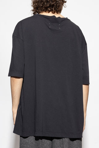 Maison Margiela BLACK T-shirt with logo 4