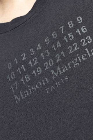 Maison Margiela BLACK T-shirt with logo 5