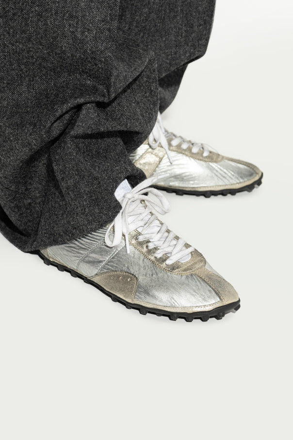 Maison Margiela SILVER Sports shoes with a metallic finish 2