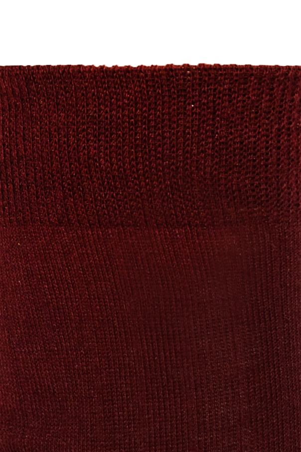 Maison Margiela BURGUNDY Tabi cut-out socks 2