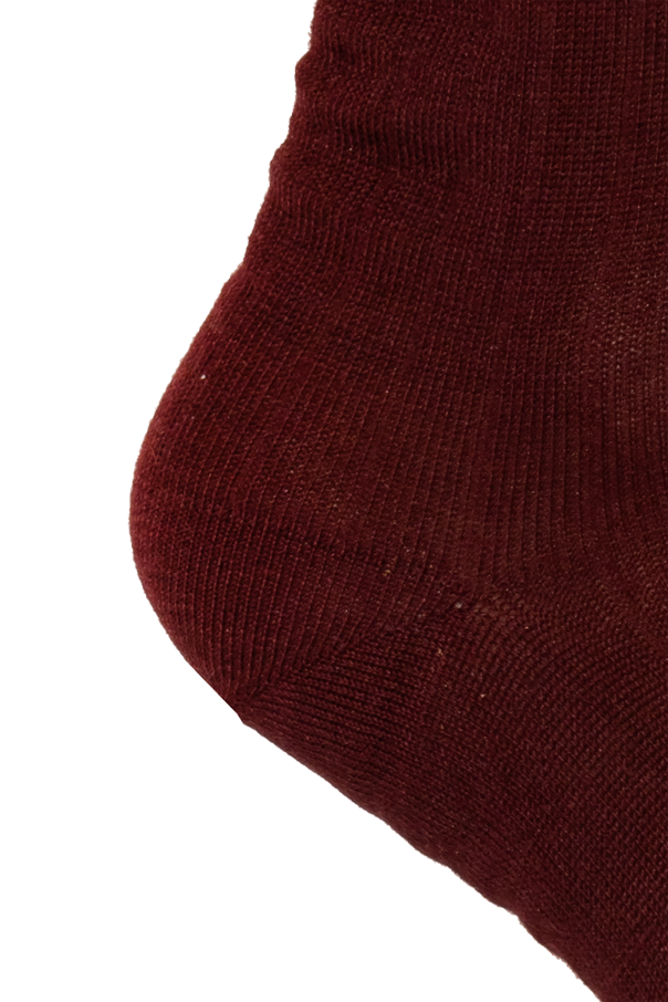 Maison Margiela BURGUNDY Tabi cut-out socks 3