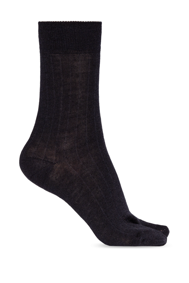 Maison Margiela NAVY BLUE Tabi cut socks 1