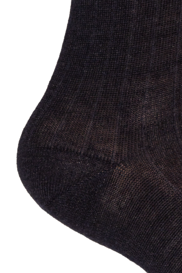 Maison Margiela NAVY BLUE Tabi cut socks 3