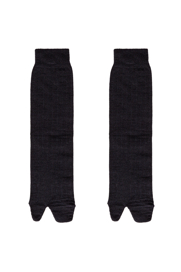 Maison Margiela NAVY BLUE Tabi cut socks 4