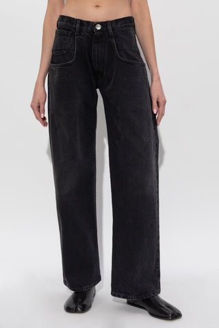 Maison Margiela BLACK Jeans with logo 3