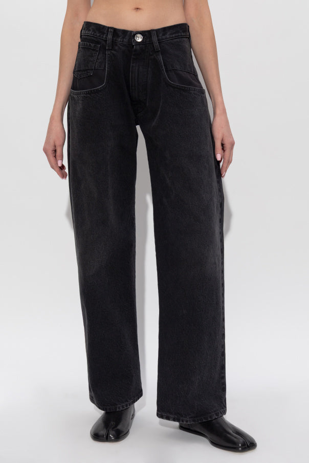 Maison Margiela BLACK Jeans with logo 3