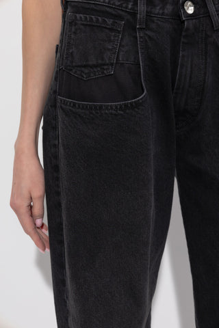 Maison Margiela BLACK Jeans with logo 5