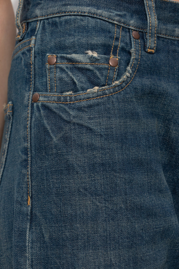 Maison Margiela BLUE Jeans with logo 5
