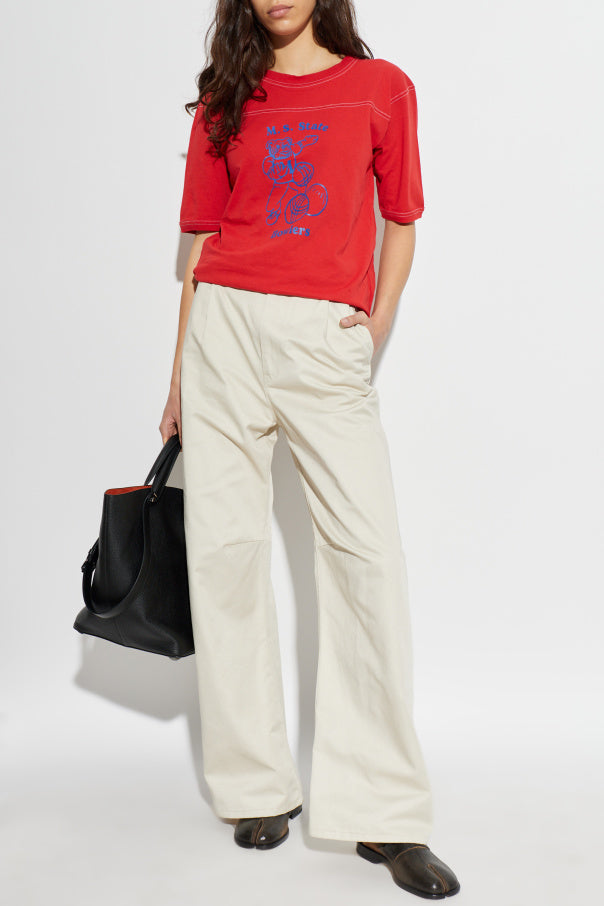 Maison Margiela RED T-shirt with print 2
