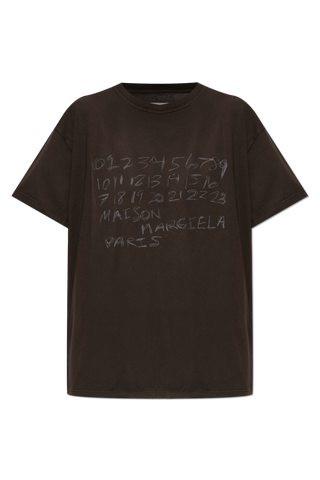 Maison Margiela BROWN T-shirt with logo 1