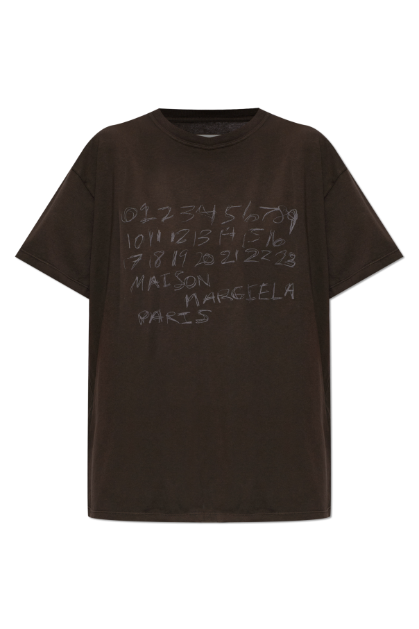 Maison Margiela BROWN T-shirt with logo 1
