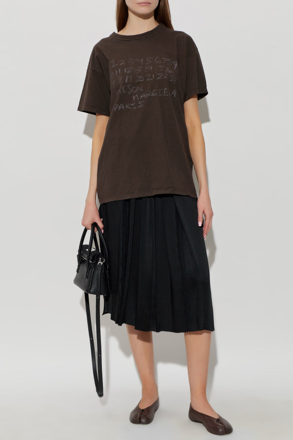 Maison Margiela BROWN T-shirt with logo 2