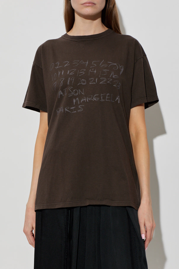Maison Margiela BROWN T-shirt with logo 3