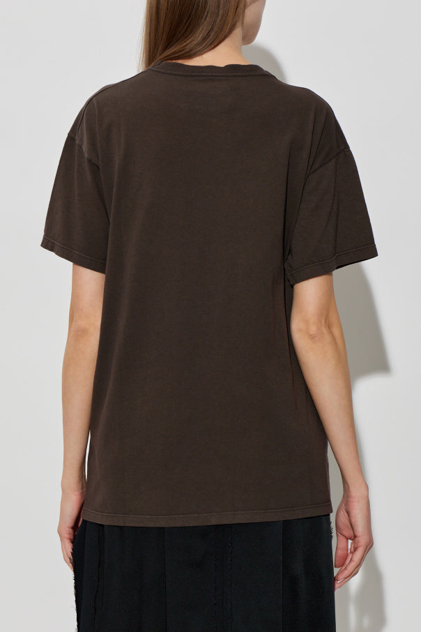 Maison Margiela BROWN T-shirt with logo 4