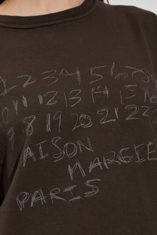 Maison Margiela BROWN T-shirt with logo 5