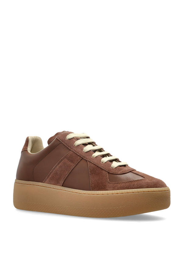 Maison Margiela BROWN Leather sports shoes 4