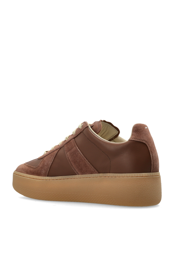 Maison Margiela BROWN Leather sports shoes 5