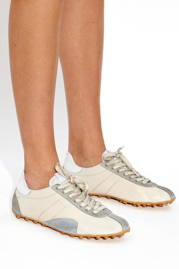 Maison Margiela cream Leather sports shoes 2