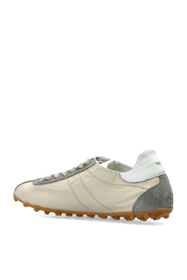 Maison Margiela cream Leather sports shoes 5