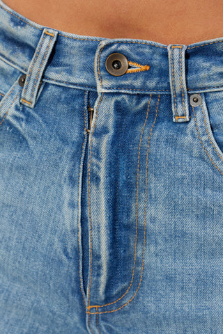 Maison Margiela BLUE Jeans with a 'vintage' effect 5