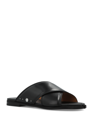 Maison Margiela BLACK Leather slides 4