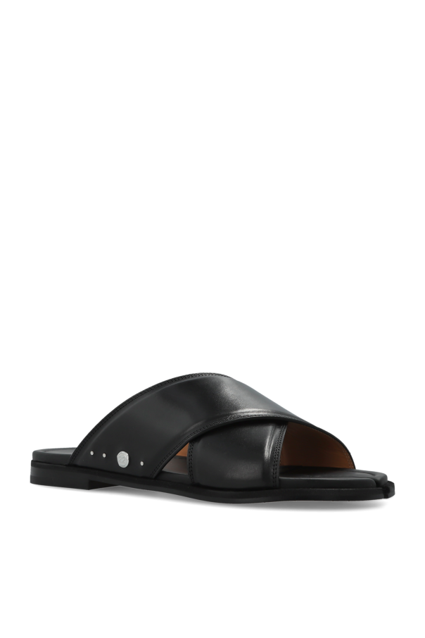 Maison Margiela BLACK Leather slides 4