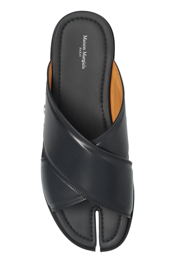 Maison Margiela BLACK Leather slides 6