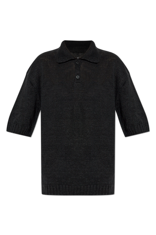 Maison Margiela BLACK Linen polo 1