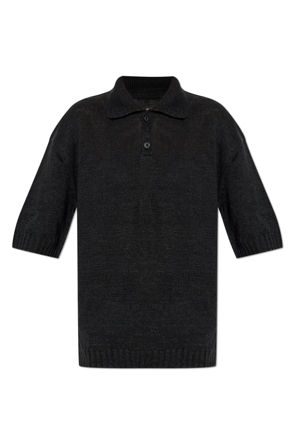 Maison Margiela BLACK Linen polo 1