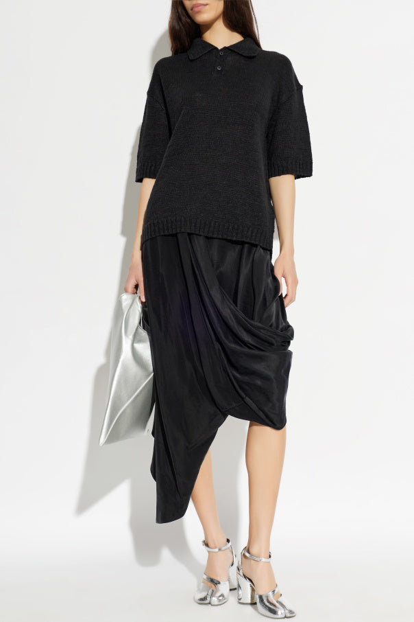 Maison Margiela BLACK Linen polo 2