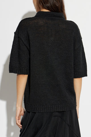 Maison Margiela BLACK Linen polo 4