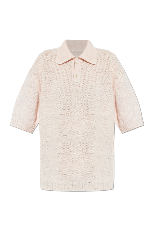 Maison Margiela PINK Linen polo 1