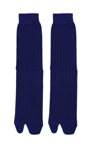 Maison Margiela NAVY BLUE Socks with ‘Tabi’ cut-out 4