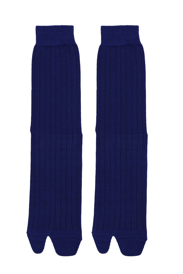 Maison Margiela NAVY BLUE Socks with ‘Tabi’ cut-out 4