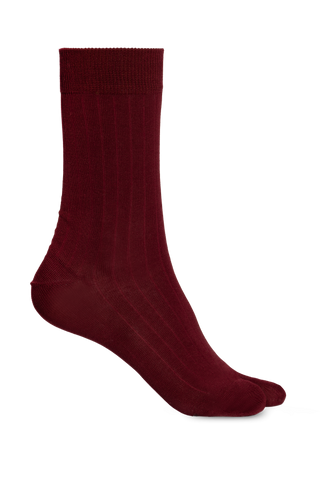 Maison Margiela BURGUNDY Socks with 'Tabi' cutout 1