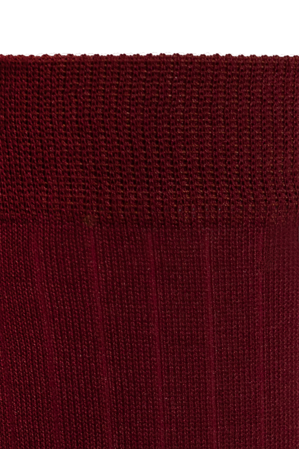 Maison Margiela BURGUNDY Socks with 'Tabi' cutout 2