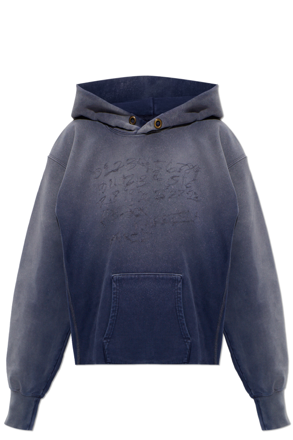 Maison Margiela NAVY BLUE Sweatshirt with embroidery 1