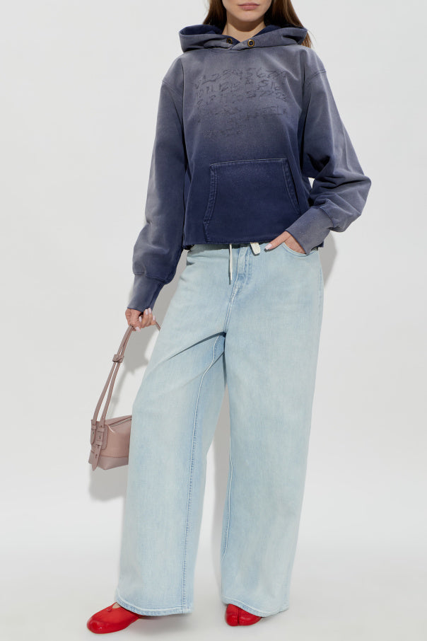 Maison Margiela NAVY BLUE Sweatshirt with embroidery 2