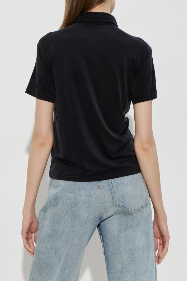 Maison Margiela NAVY BLUE Plaid T-shirt 4
