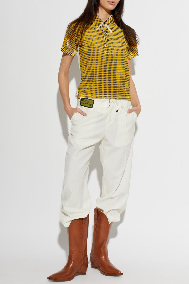 Maison Margiela YELLOW Plaid T-shirt 2