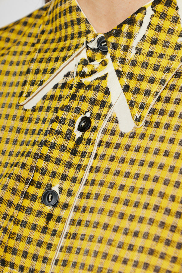 Maison Margiela YELLOW Plaid T-shirt 5