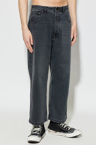 Maison Margiela BLACK Jeans with raw edge finish 3