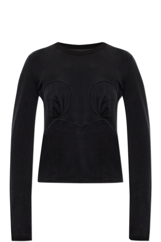 Maison Margiela BLACK Top with decorative stitching 1
