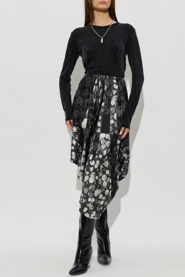 Maison Margiela BLACK Top with decorative stitching 2