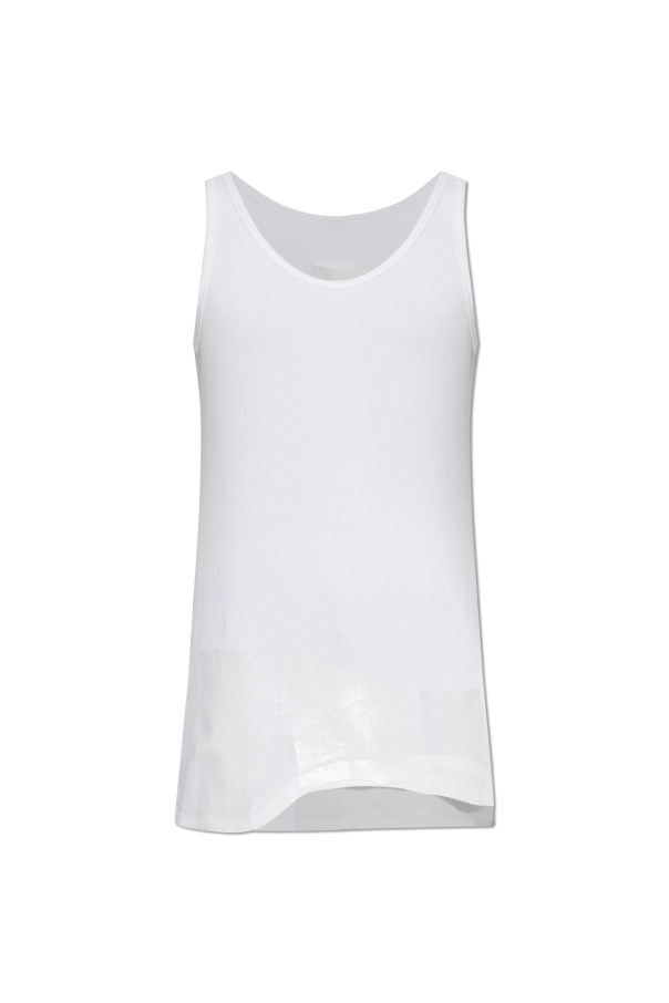 Maison Margiela WHITE Top with an asymmetric cut 1