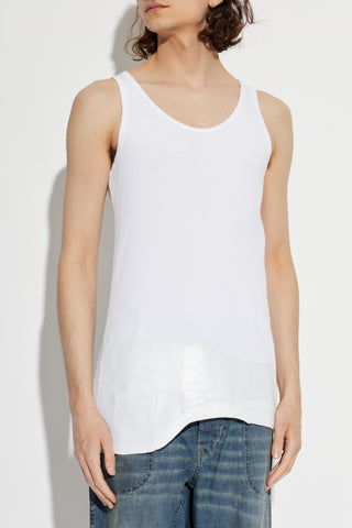 Maison Margiela WHITE Top with an asymmetric cut 3