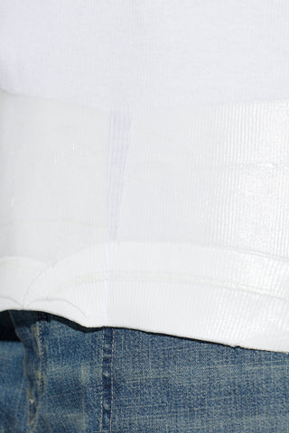 Maison Margiela WHITE Top with an asymmetric cut 5
