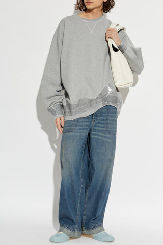 Maison Margiela GREY Asymmetrical-cut sweatshirt 2