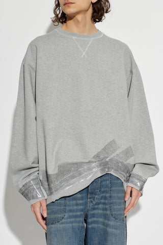 Maison Margiela GREY Asymmetrical-cut sweatshirt 3