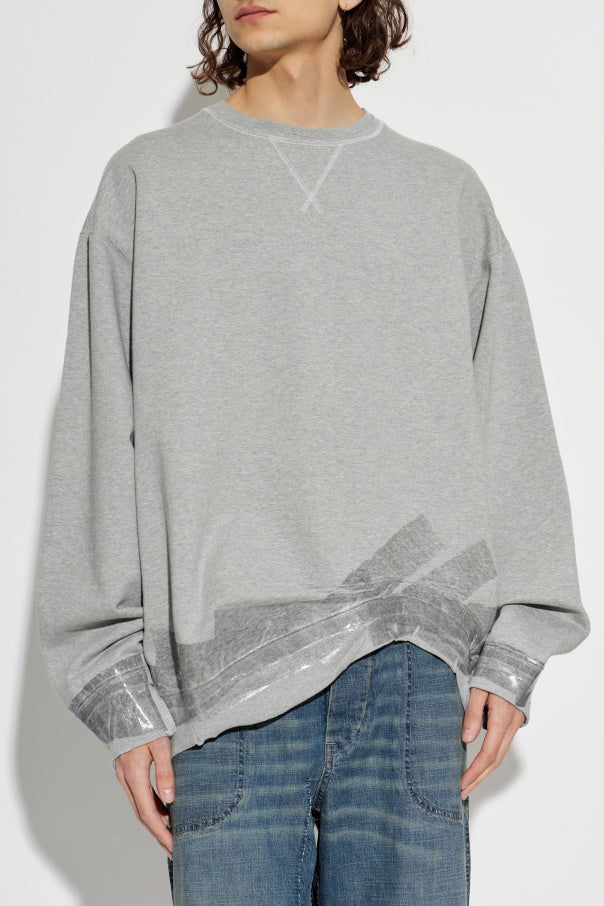 Maison Margiela GREY Asymmetrical-cut sweatshirt 3